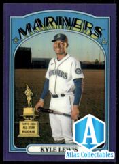 2021 Topps Heritage Purple Refractor Rookie Cup Kyle Lewis #101 Mariners